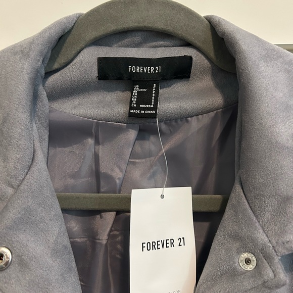 Forever 21 Gray Faux Suede Fringe Jacket - Picture 3 of 3